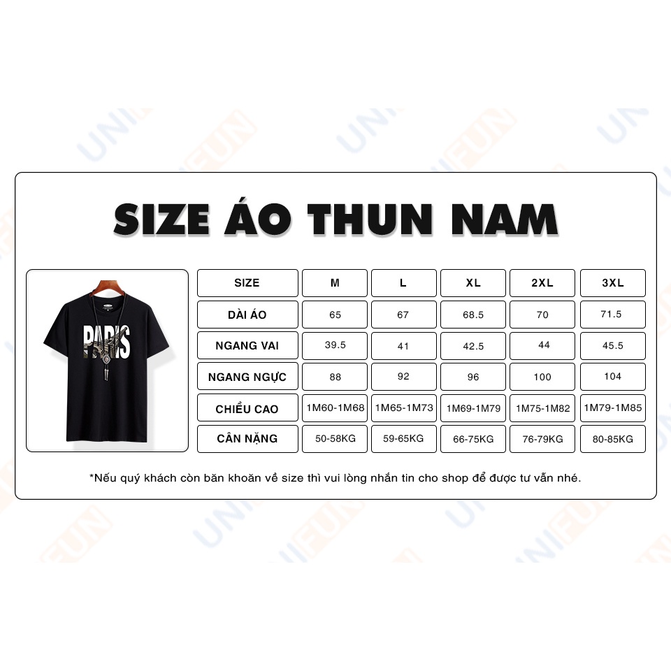 Áo thun nam thể thao UNIFUN Mã KC-U Áo tay lỡ nam họa tiết Paris ngắn tay thể thao đẹp mùa hè tập gym vải cotton | BigBuy360 - bigbuy360.vn