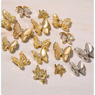 Phụ kiện charm gắn móng tay hình bướm loại 1
