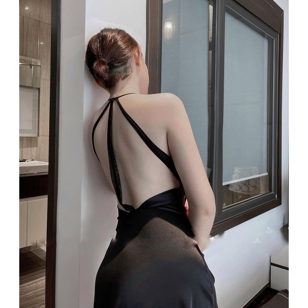 (M.30) Váy ngủ hai dây lụa satin sexy cao cấp Đầm mặc nhà gợi cảm quyến rũ | BigBuy360 - bigbuy360.vn