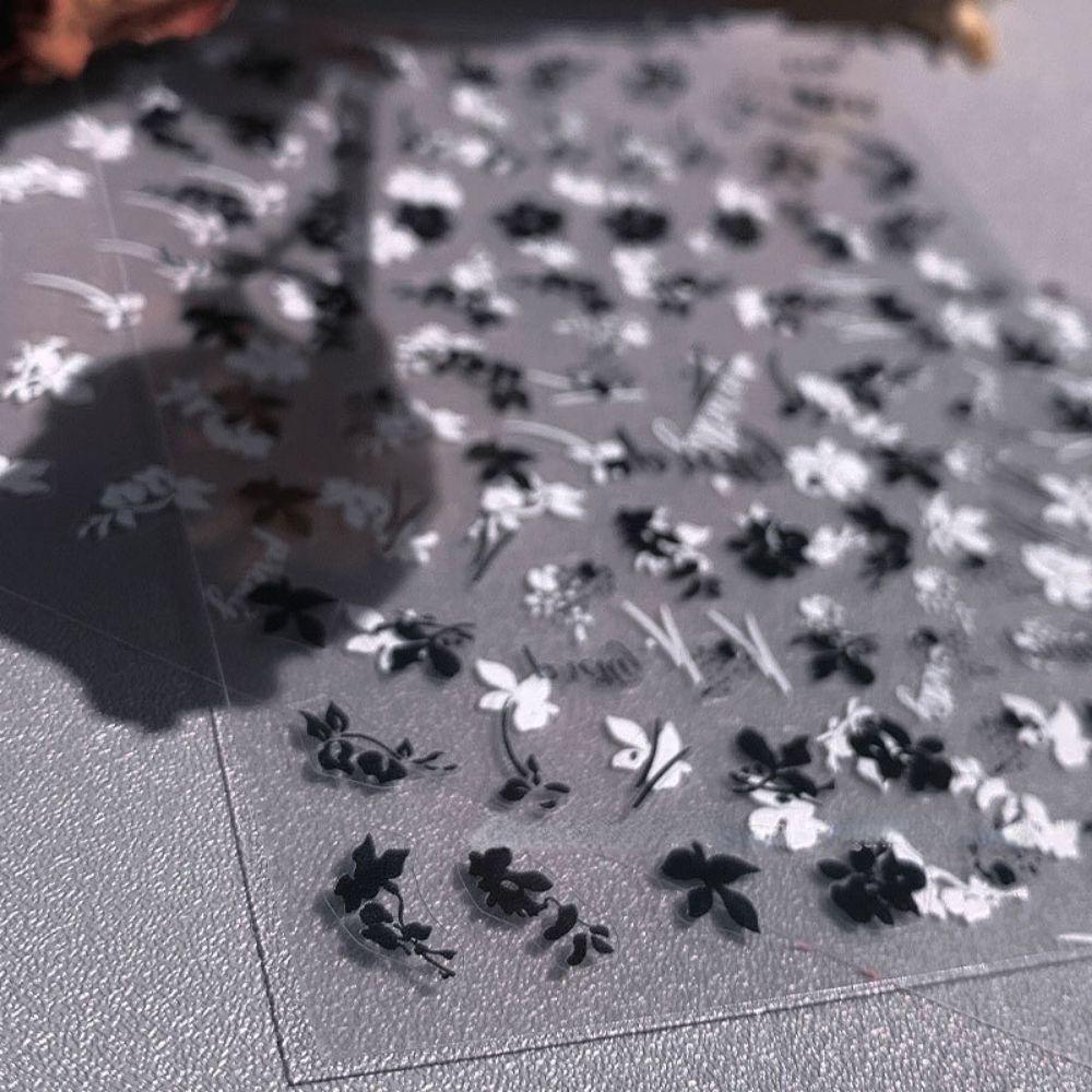 OCEANMAP Miếng Dán Móng Tay Tự Dính Siêu Mỏng Họa Tiết Hoa / Thánh Giá / Ngôi Sao Trang Trí Móng Nghệ Thuật