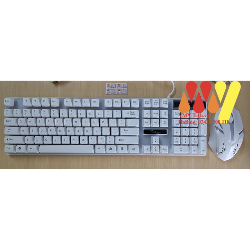 Bộ phím chuột Chuyên Game giả cơ G21 Led 7 Màu NEW 100%