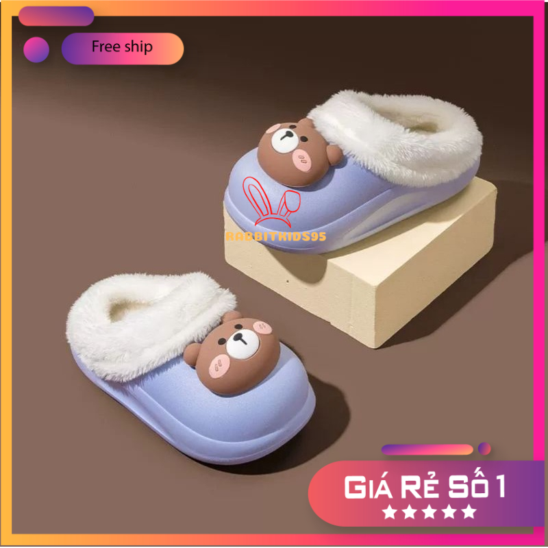 BN24124.DÉP LÓT LÔNG ĐI TRONG NHÀ CHO BÉ TRAI,BÉ GÁI CỰC KÌ DỄ THƯƠNG