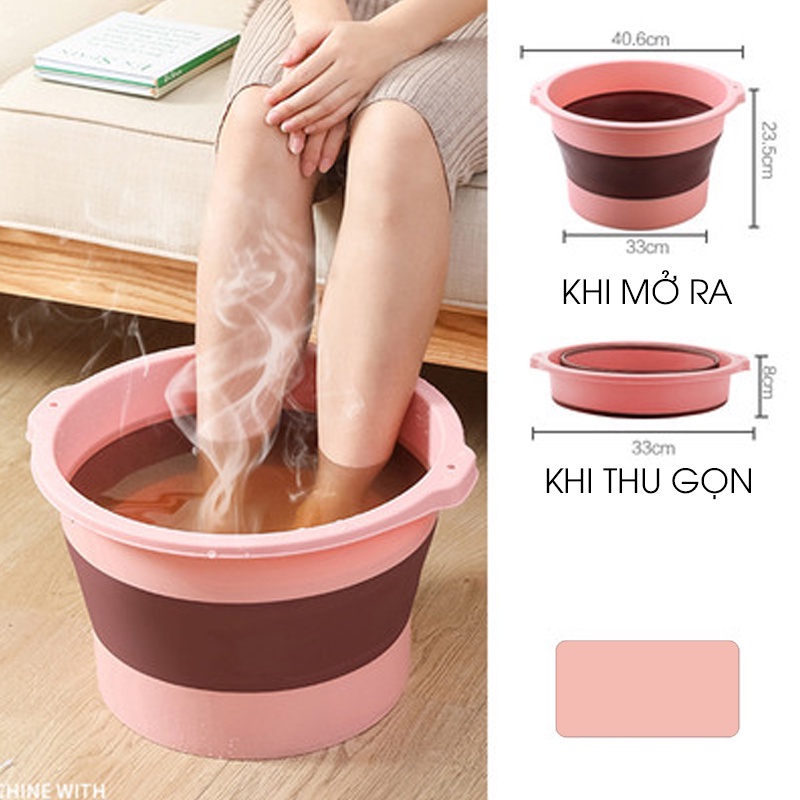 Bồn ngâm chân tiện dụng có thể gấp gọn dung tích 10 lít