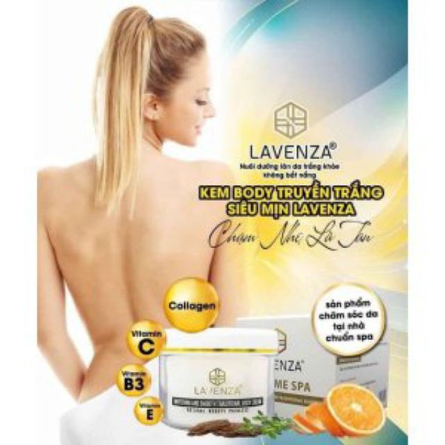 KEM BODY TRUYỀN TRẮNG SIÊU MỊN LAVENZA - CHÍNH HÃNG