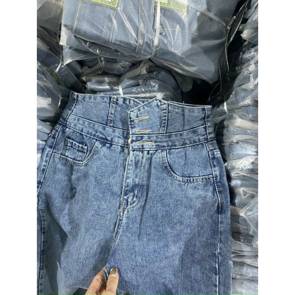QUẦN BAGGY NỮ 3 KHUY ĐAN DÂY SAU CẠP QUẦN CAO ( có ảnh thật)