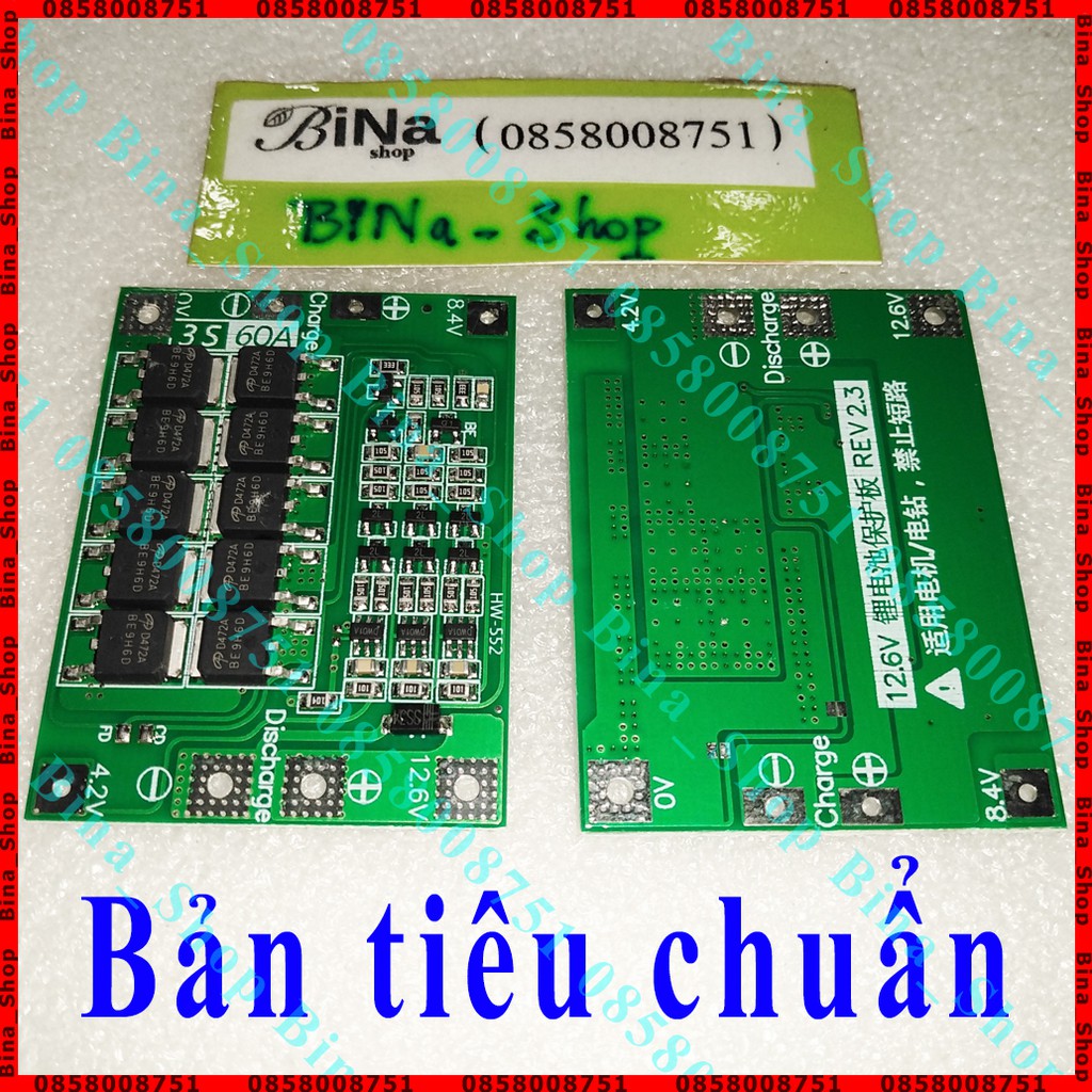 Mạch sạc xả bảo vệ cân bằng pin 3S 60A 12.6V