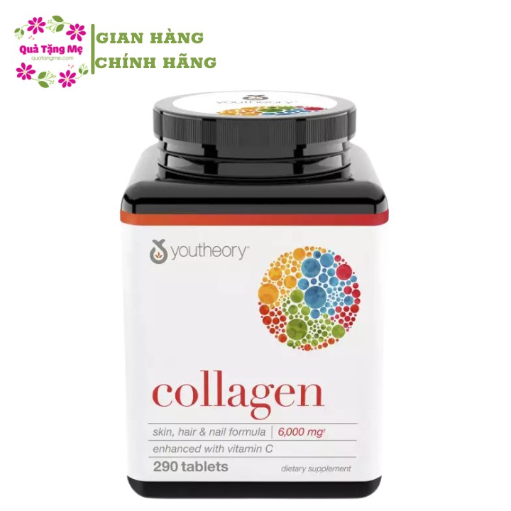 Viên Uống Đẹp Da, Chống Lão Hóa Da Collagen Youtheory Type 1 2& 3 hộp 290 viên