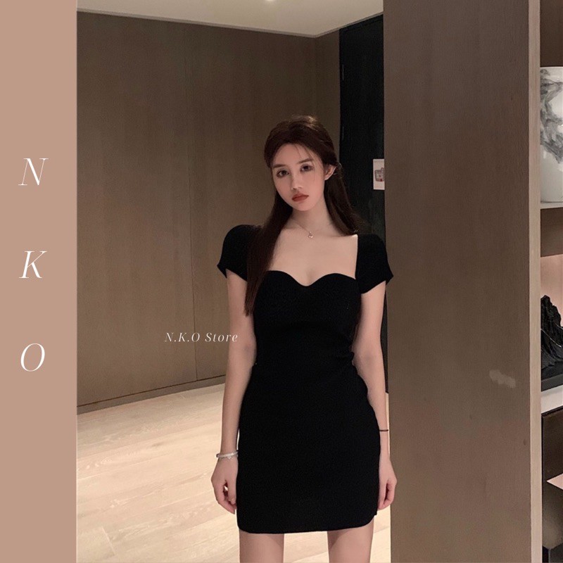 Váy Body Cổ Vuông Đầm Dáng Ôm-Hàng Loại 1-V05 | BigBuy360 - bigbuy360.vn