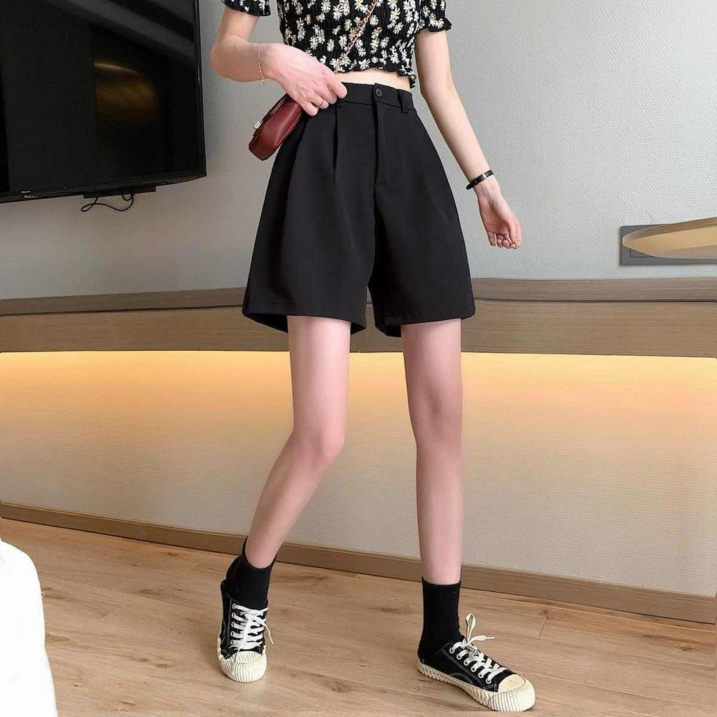 Quần ngắn ống rộng Lưng Cao Thời Trang Dành Cho Nữ