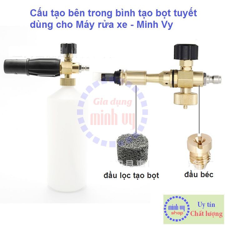 Đầu lọc tạo bọt của bình tạo bọt tuyết chuyên dụng dùng cho máy rửa xe mini - may rua xe gia dinh - may bom cao ap