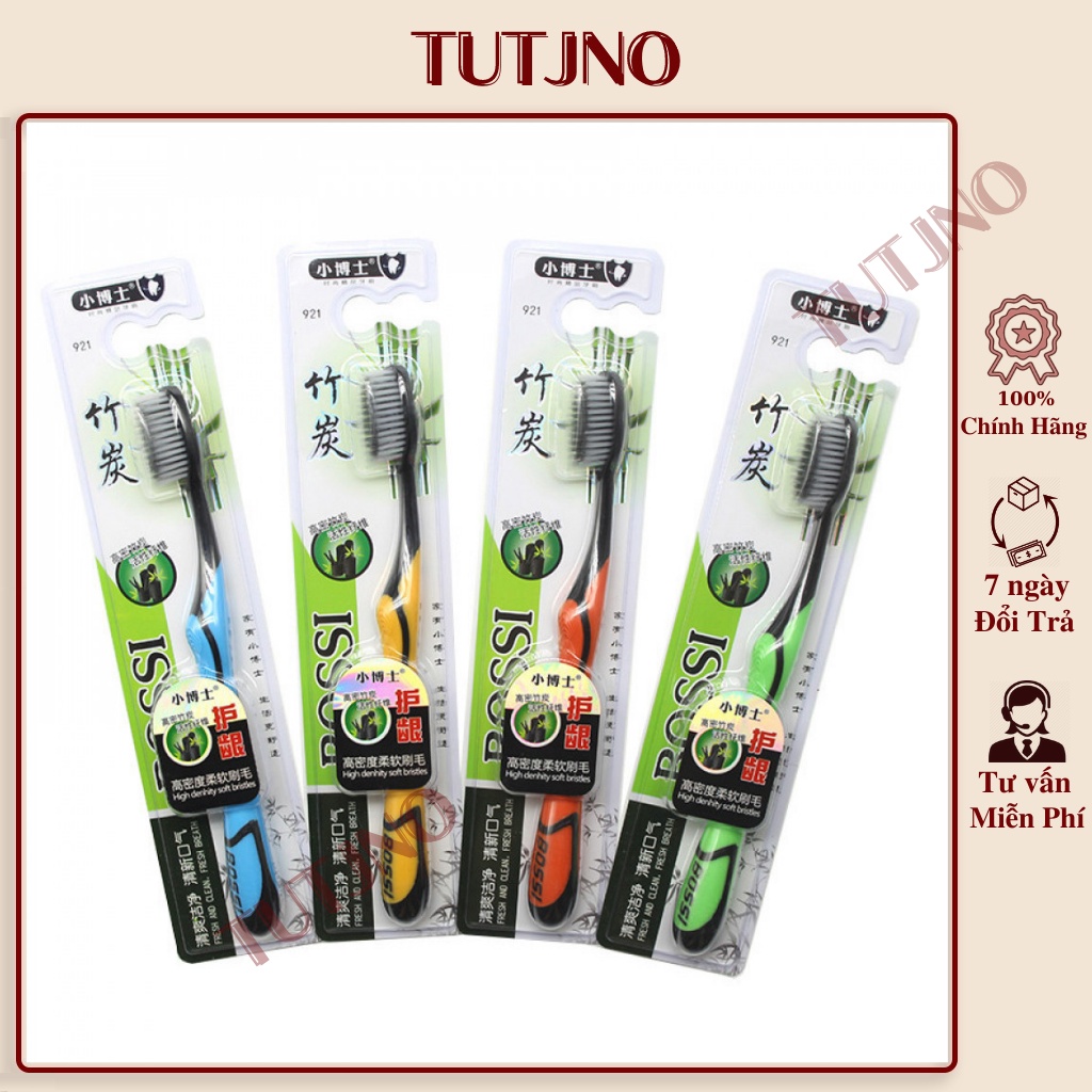Bàn chải đánh răng than tre hoạt tính - bàn chải đánh răng Hàn Quốc Bossi TUTJNO