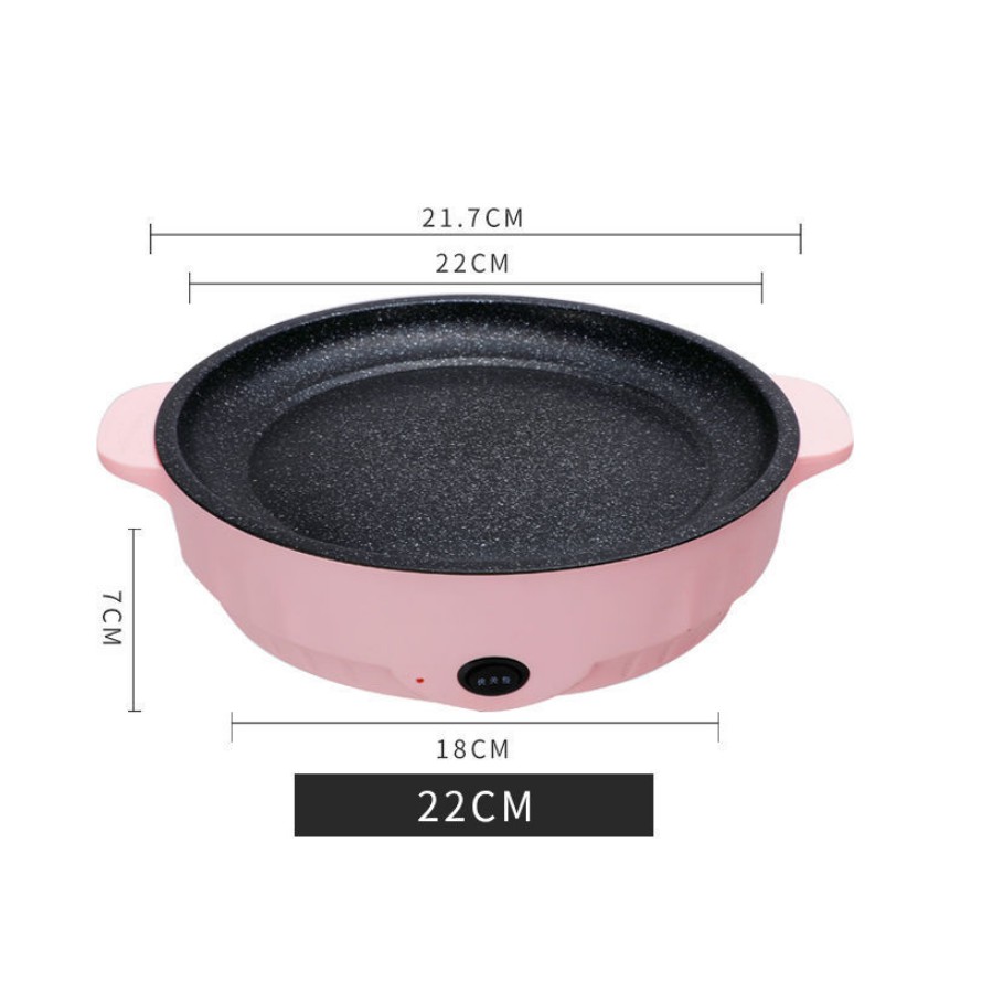 Bếp Nướng Điện Không Khói Công Nghệ Hàn Quốc Đa Năng Nhỏ Gọn Chống Dính22x7x18cm - 9778