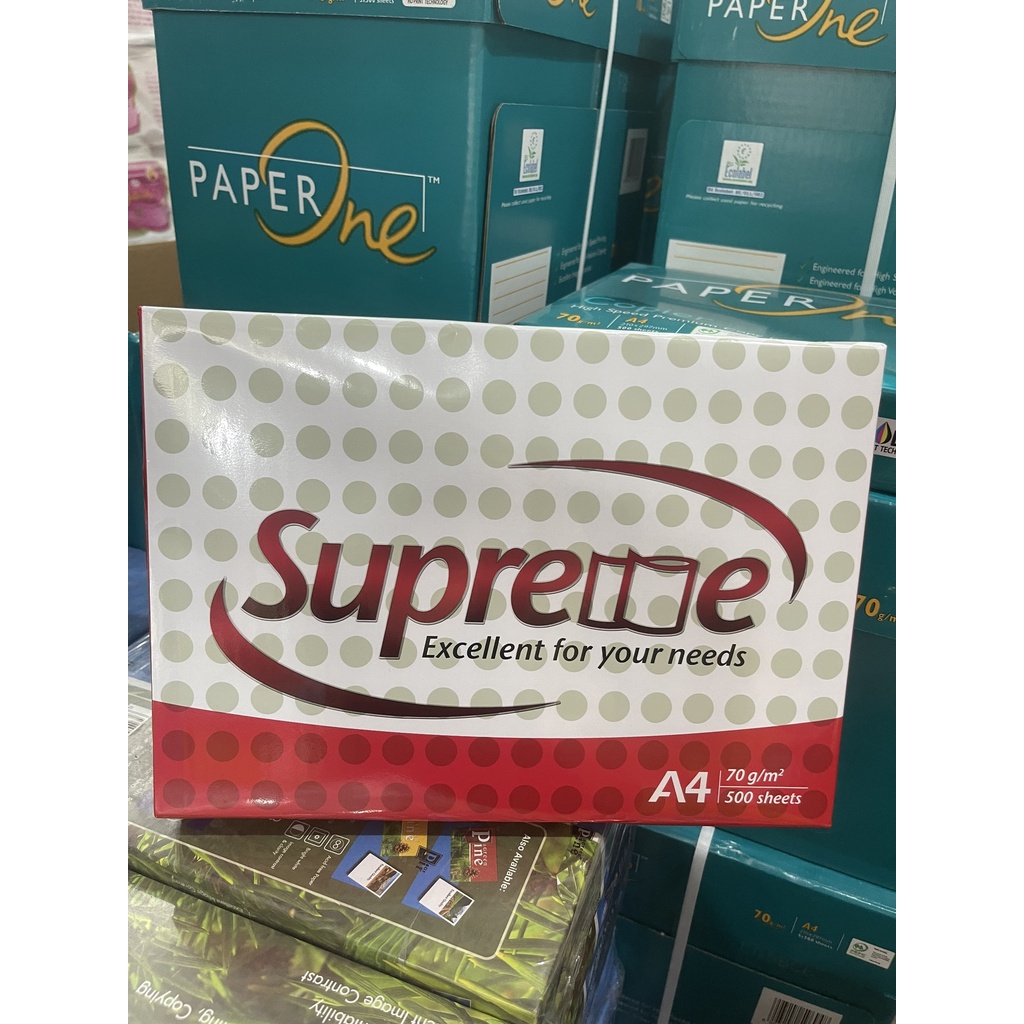 1 THÙNG GIẤY IN, GIẤY PHOTO SUPREME A4 ĐỎ ĐL 70GSM_NHẬP KHẨU THÁI LAN