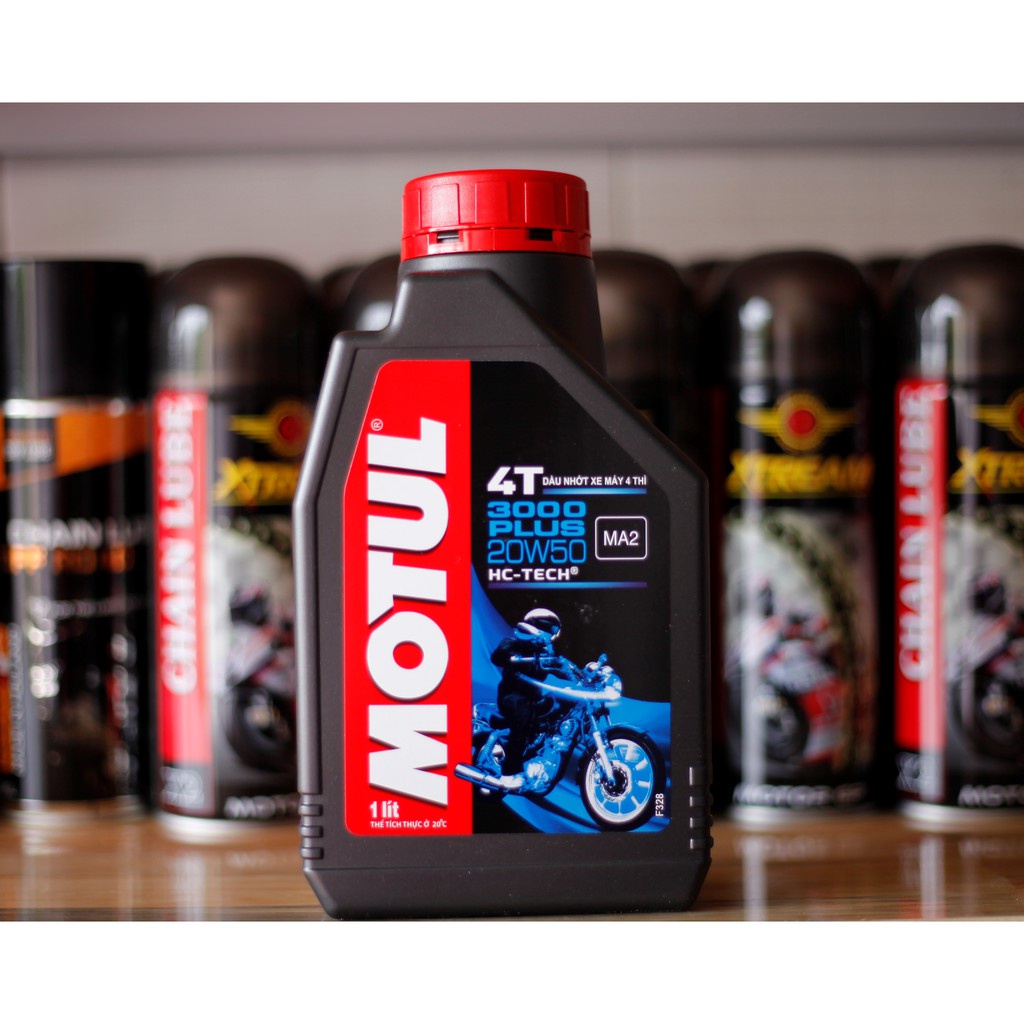 Nhớt Motul 3000 Plus 4T 20W50 dành cho xe số, tay côn