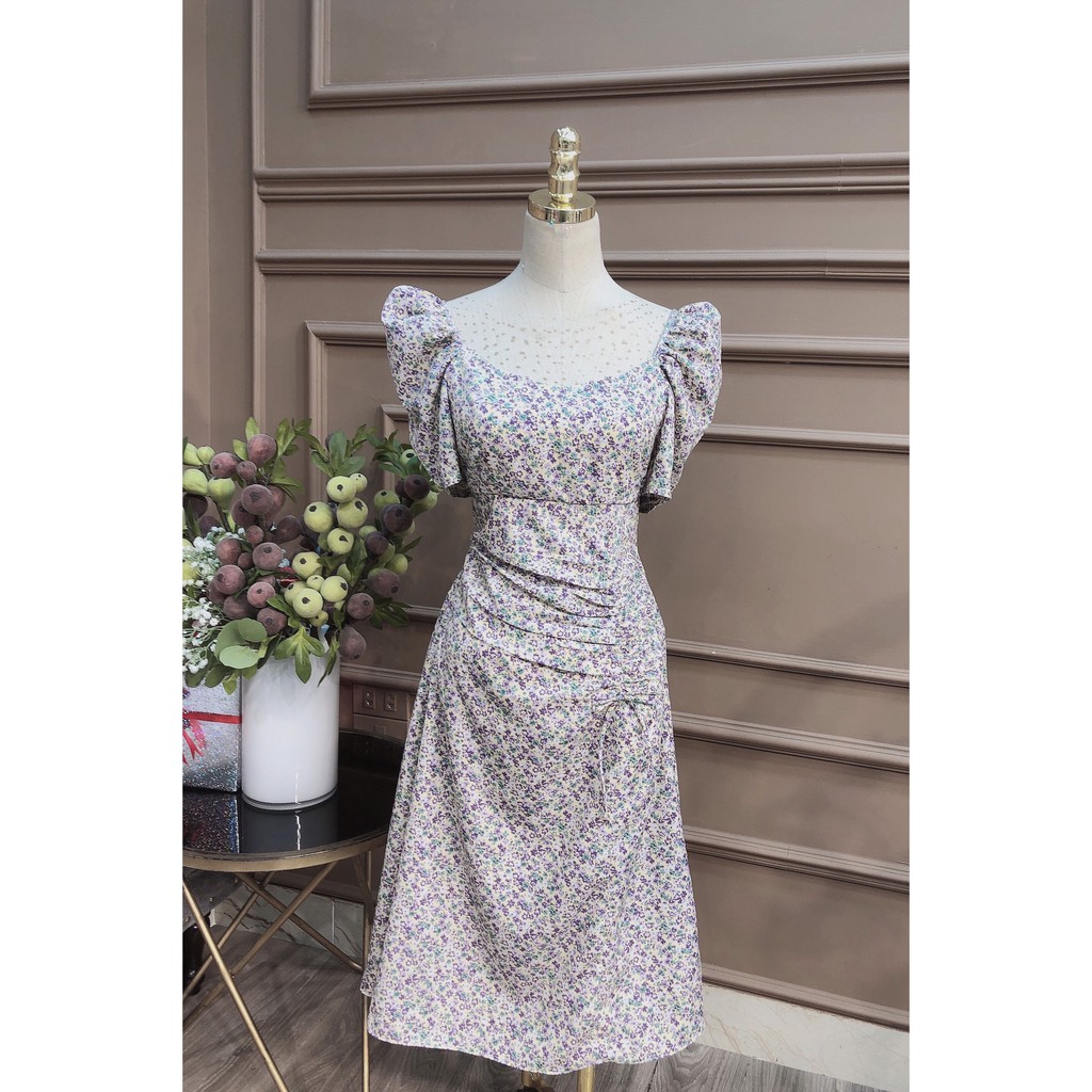 Monoco-	Váy hoa cổ vuông vát ngực -8825 | BigBuy360 - bigbuy360.vn