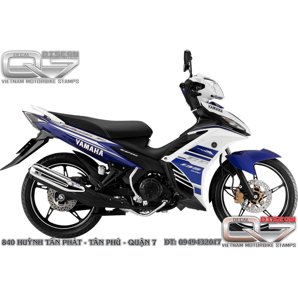 TEM RỜI EXCITER 2011 GP 2014 XANH TRẮNG