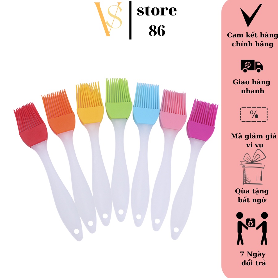 Chổi quét dầu, quét mỡ, quét mặt bánh bằng silicon chịu nhiệt - Cây cọ quét đồ nướng tiện lợi VS STORE