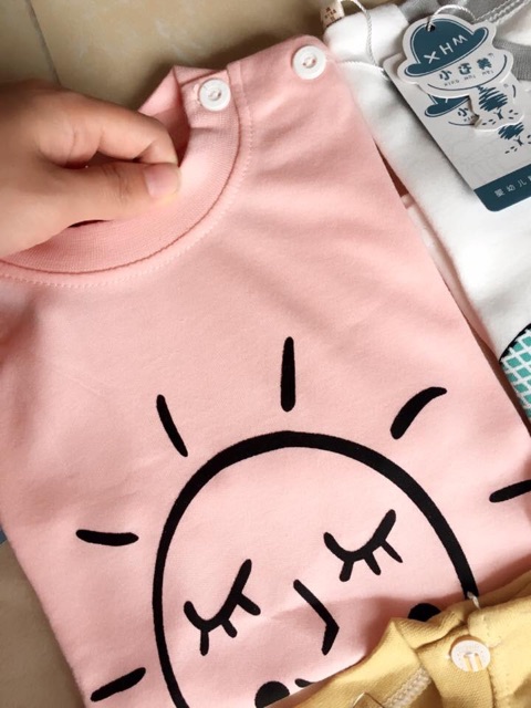 Freeship 99k TQ_Bộ cotton dài tay cho bé