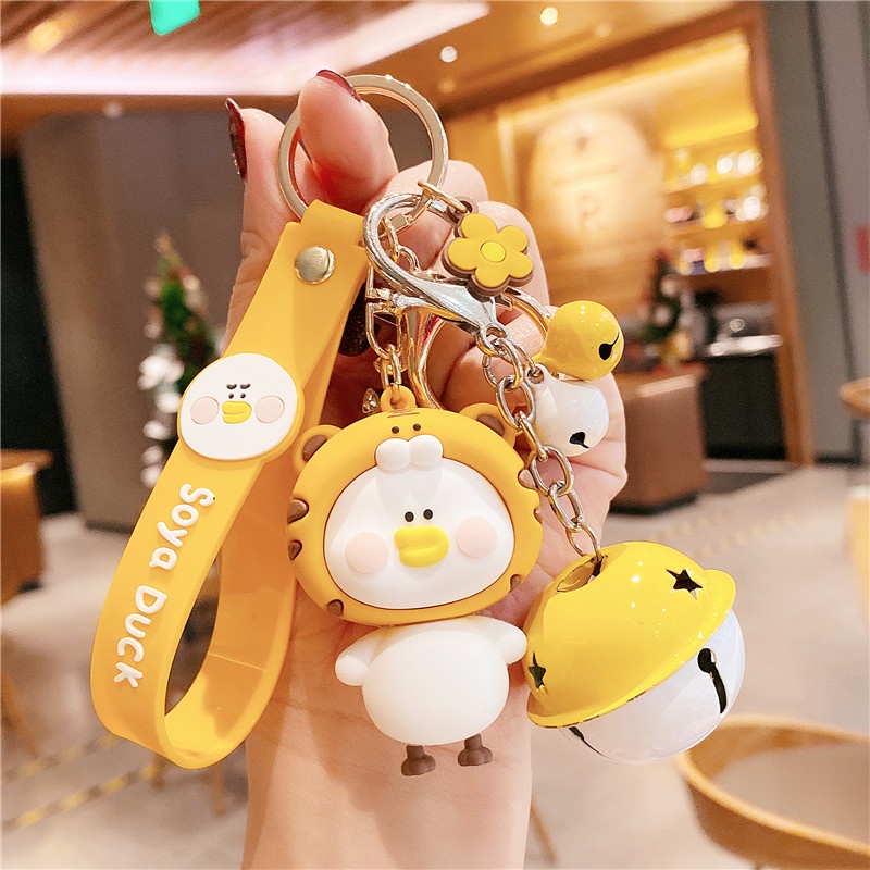 Bộ Móc Khóa Gà Béo Siêu Dễ Thương, Đáng Yêu + Kèm Bộ Chuông, Dây Cao Cấp