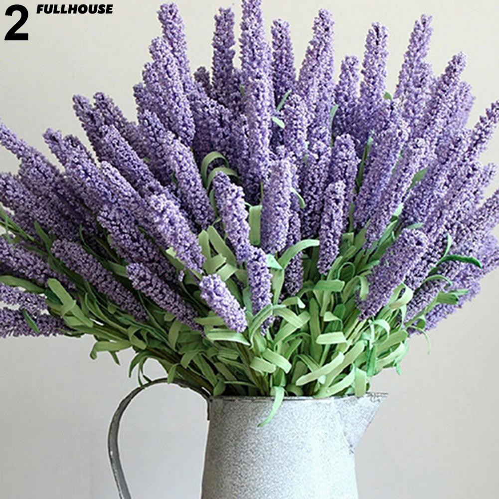 Bó 12 hoa lavender giả để trang trí nhà , đám cưới