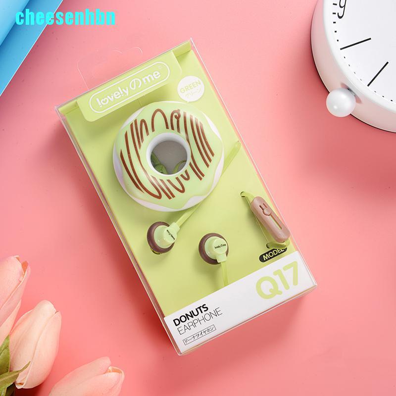 Tai Nghe Nhét Tai 3.5mm Hình Bánh Donut Dễ Thương