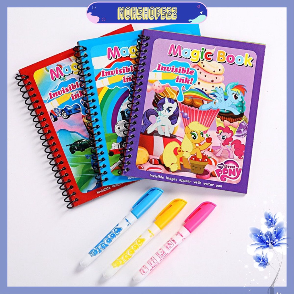 Tranh Tô Màu Nước Ma Thuật, Sách Tập Tô Thần Kỳ, Magic Water Book Cho Bé Giá Tốt Với Nhiều Chủ Đề Tặng Kèm 1 Bút Tô Màu