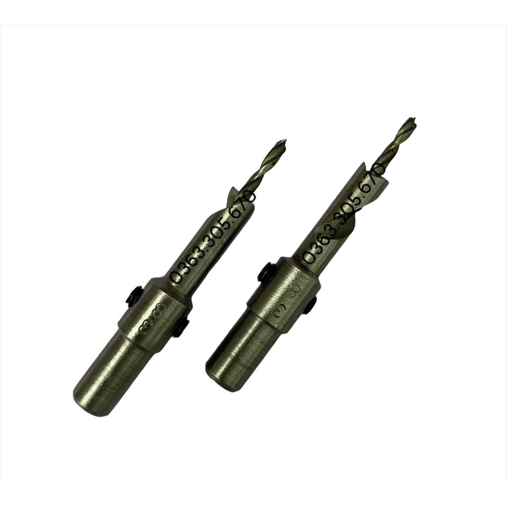 COMBO 5  Mũi Khoan Gỗ 2 tầng ngắn , 3x8 - 4x8 - 5x10 vỏ dài 60mm bắt vít