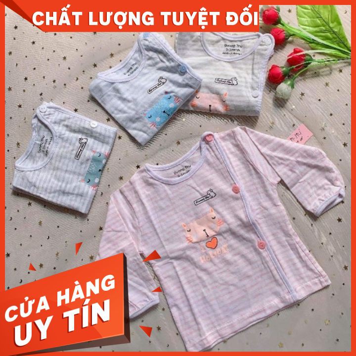 Sét 5 áo dài tay sơ sinh mềm mại cho bé trai bé gái. áo cotton mềm mịn cho bé sơ sinh