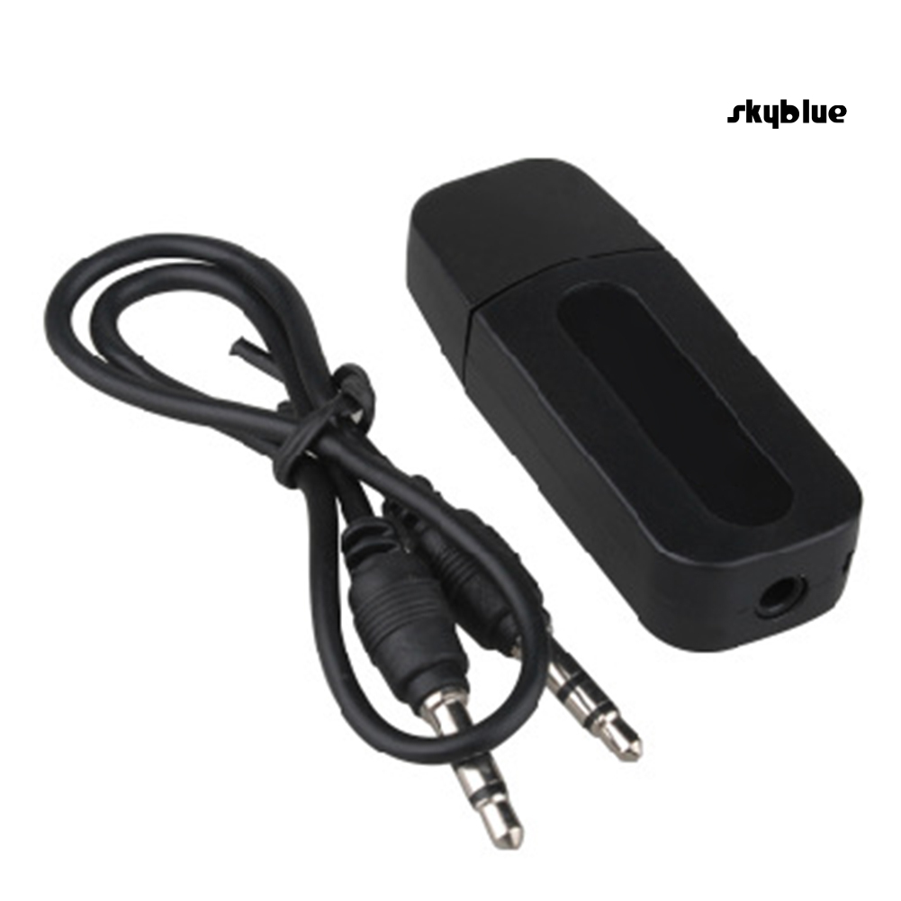 [SK]Car Wireless Bluetooth 3.5mm Audio AUX A2DP USB Receiver Adapter Music Dongle