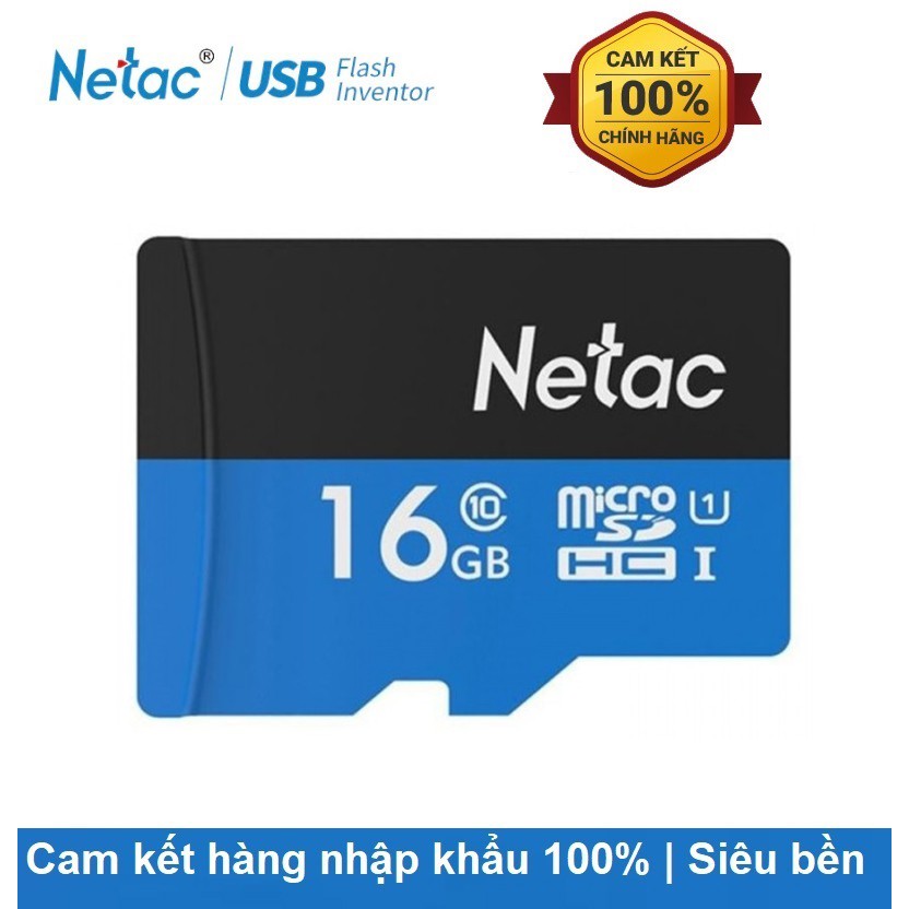 ️🎯️ Thẻ nhớ micro sd Netac 16GB U1 Class10 | BH 3 Năm 💛 💛 💛 [ 💯 HÀNG CHÍNH HÃNG]