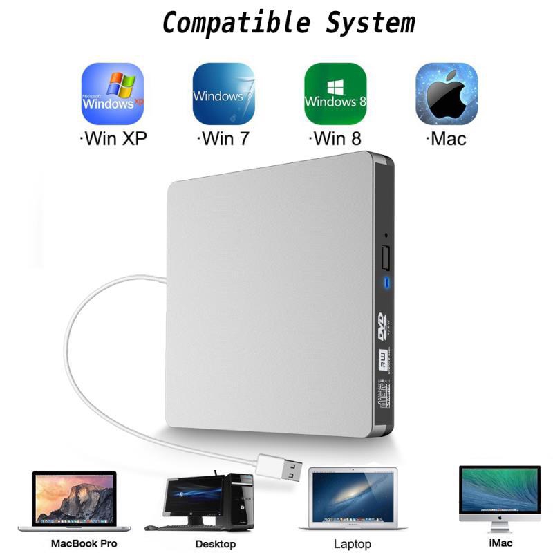 External CD/DVD Drive for Laptop External DVD Burner CD/DVD +/-RW Drive/Burner/Writer USB3.0 Mobile