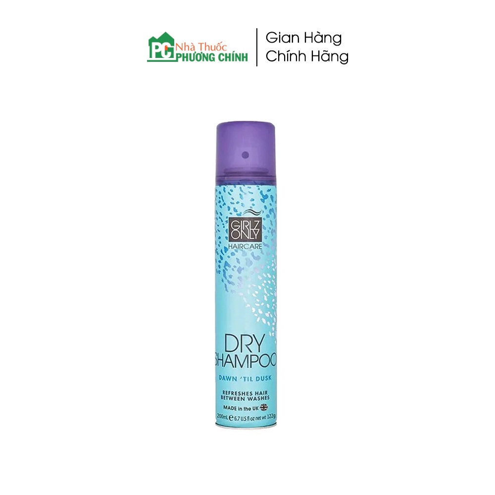 Dầu Gội Khô Girlz Only Dry Shampoo 200ml - Giúp Tóc Sạch, Bồng Bềnh, Thơm Trong &quot;Tích Tắc&quot;
