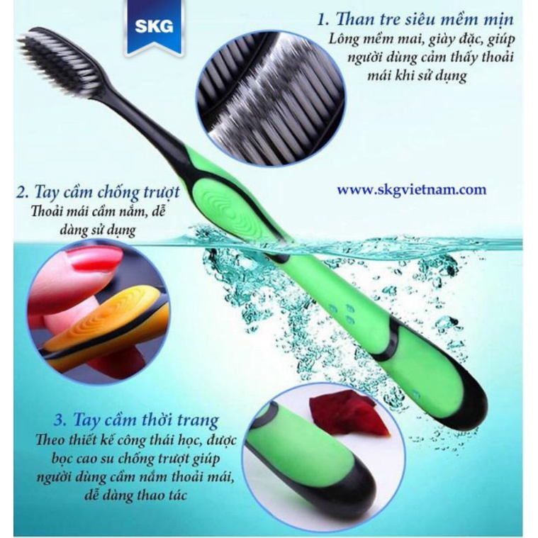 Bàn chải than tre hoạt tính SKG Hàn Quốc