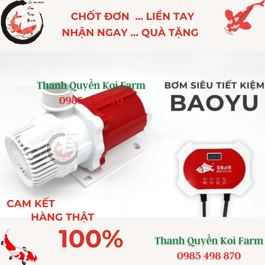 Máy bơm nước hồ cá bơm bể cá BAOYU BY 9000 BY12000 có điều khiển công suất 9000l và 12000l/h