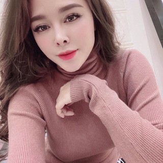 Áo len cổ lọ cho nữ