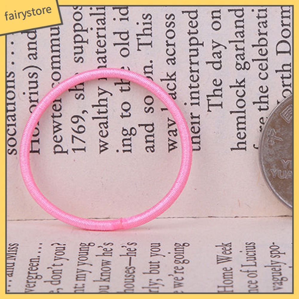 Set 100 Dây Buộc Tóc Co Giãn Nhiều Màu Thời Trang Cho Nữ