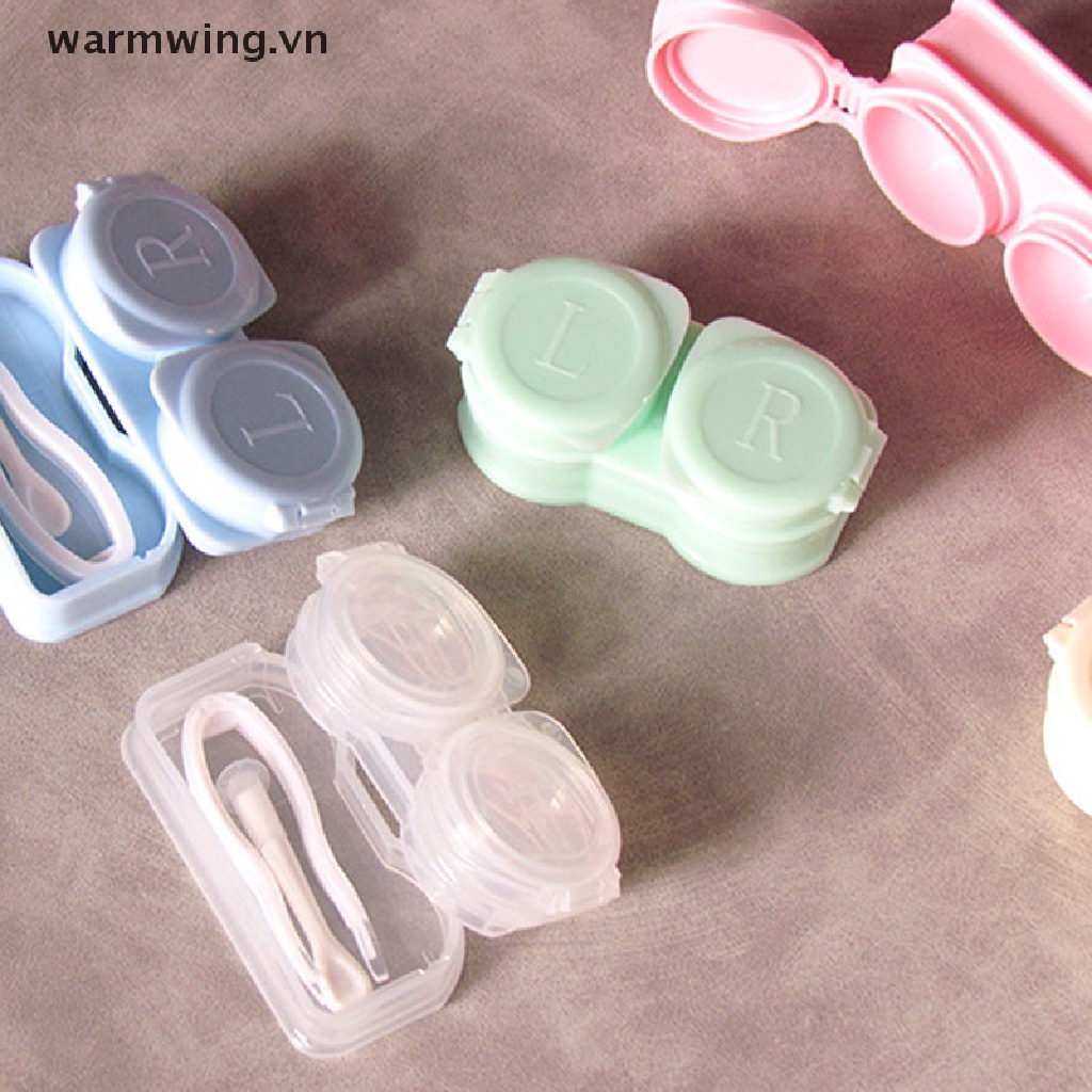 [warmwing] Hộp Đựng Kính Áp Tròng Kèm Nhíp Và Hộp Đựng