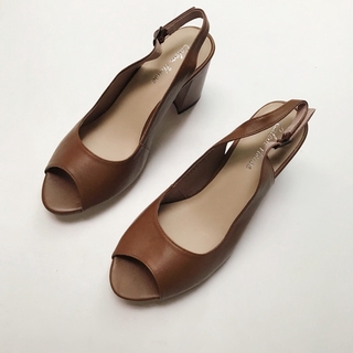 Giày sandal PRIVE GÓT LOE da thật