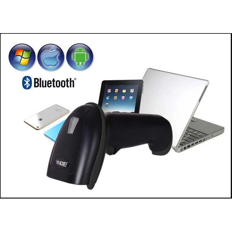 Máy bắn mã vạch không dây YHD-3100 1D đầu đọc mã Barcode kết nối Bluetooth dùng trên Điện thoại, PC - Không Đế