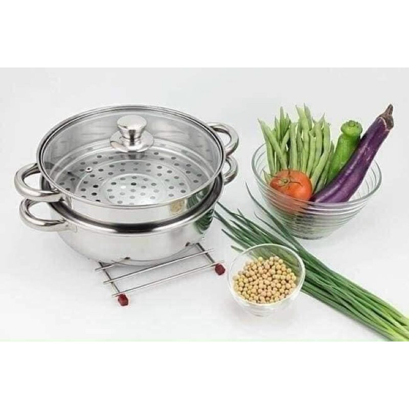 nồi hấp inox 2 tầng 28cm