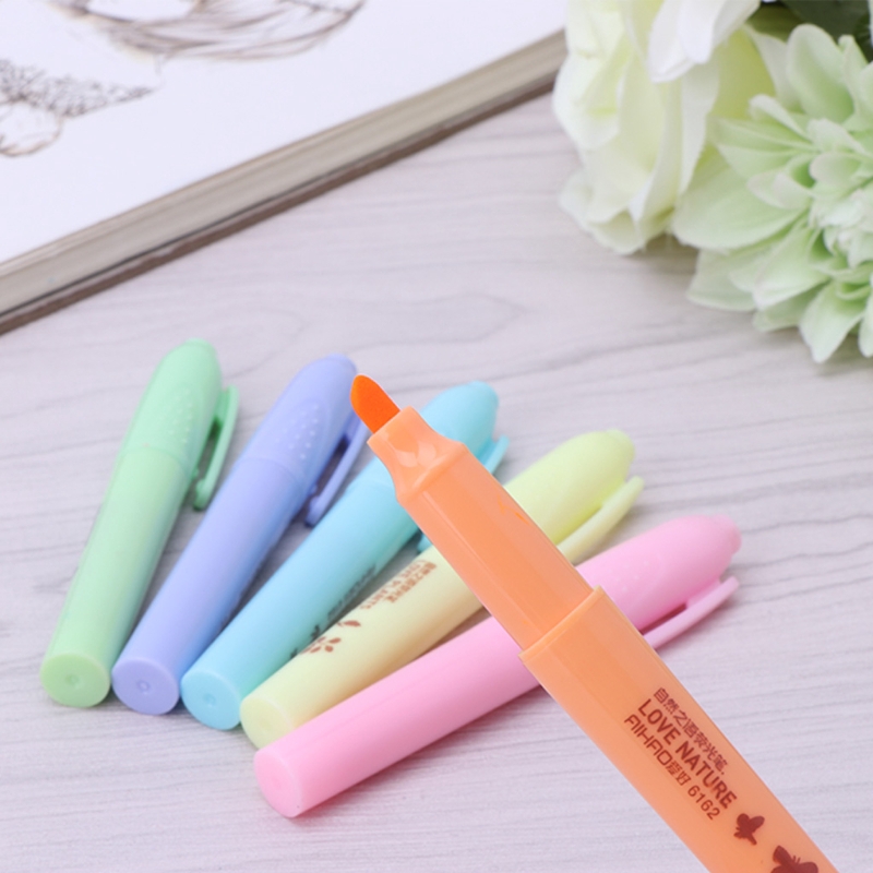 Set 6 Bút Dạ Quang Màu Sắc Xinh Xắn