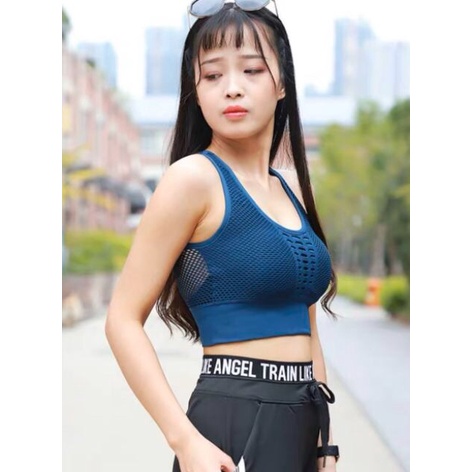 Áo Lót Nữ Tập Gym Yoga Kiểu Dáng Lưới Siêu Thoáng Mát Co Giãn 4 Chiều Mềm Mại - 3826