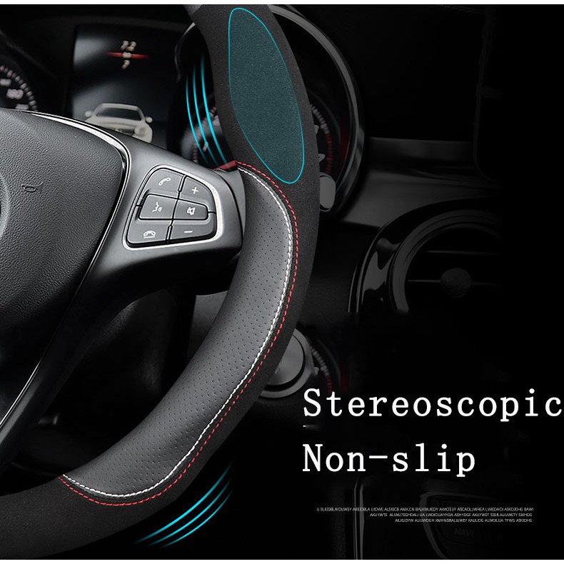 Vỏ Bọc Vô Lăng Bằng Da Chống Trượt Không Mùi Cho Xe Hơi mercedes benz amg c cla e gla glc gle cls class