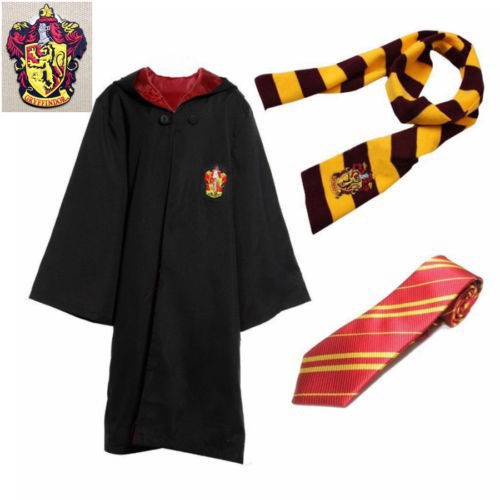 Set Áo Choàng + Cà Vạt + Áo Choàng + Mũ Hóa Trang Harry Potter