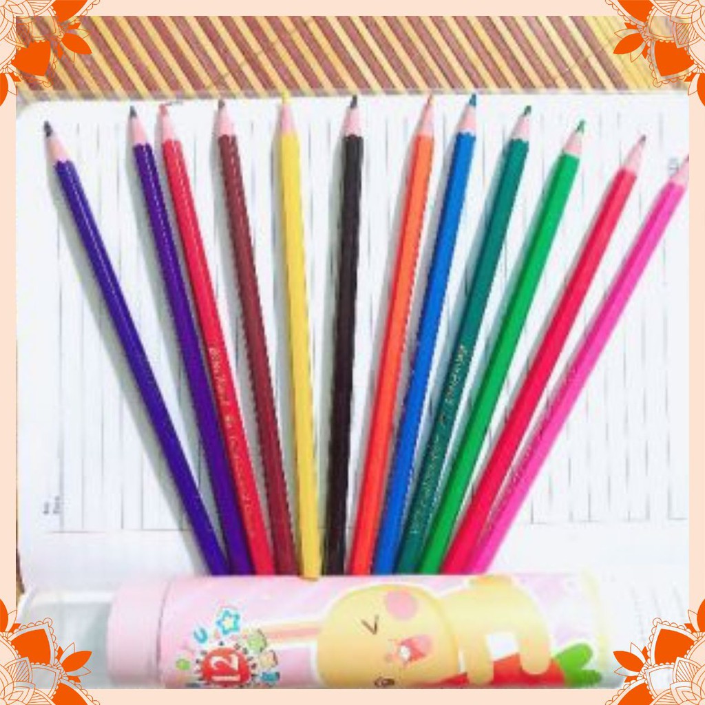 Bút chì tô màu 12 cây/ống/12 màu