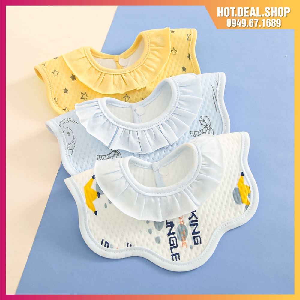 Yếm ăn dặm chống thấm cho bé gái bé trai - Yếm ăn dặm cho bé chống thấm xoay 360 độ
