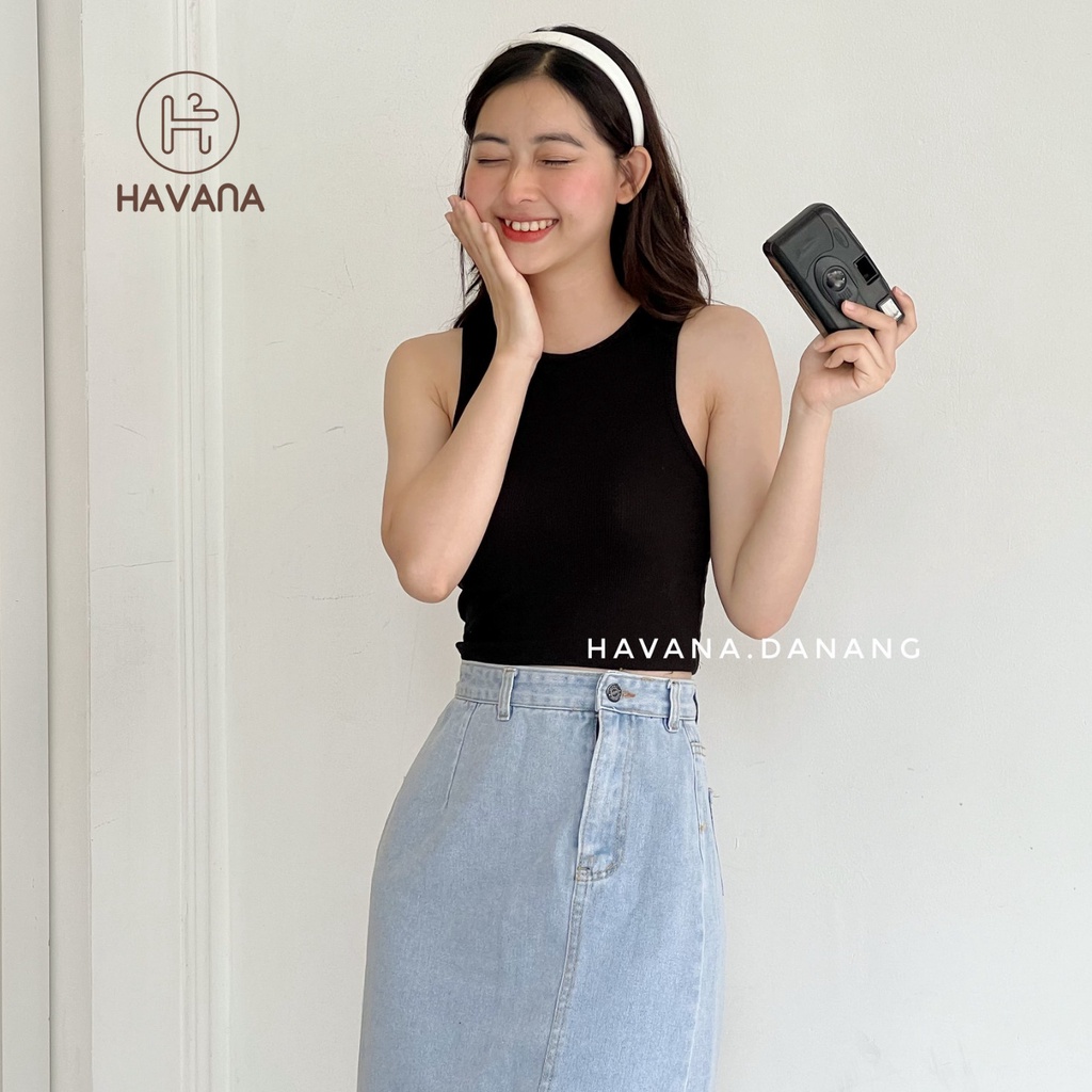 Áo ba lỗ nữ, croptop sát nách nữ ôm body AE180