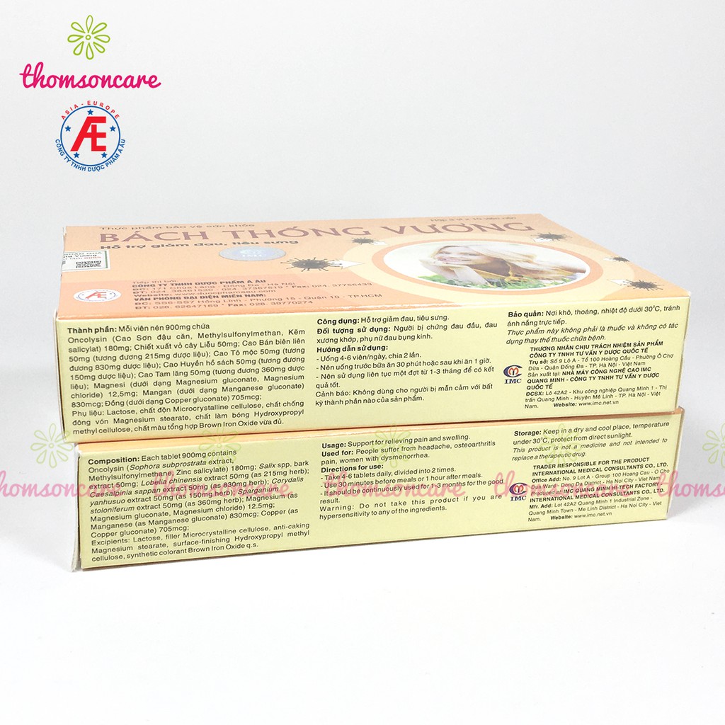 Bách Thống Vương - Hỗ trợ giảm đau đầu, đau xương khớp từ thảo dược