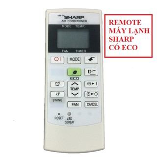 REMOTE ĐIỀU KHIỂN MÁY LẠNH ĐIỀU HOÀ SHARP AIR CONDITIONER A/C - Điều khiển điều hòa Sharp - Có ECO