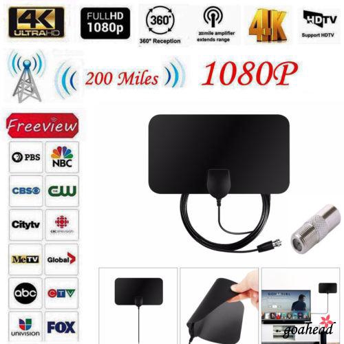 Ăng ten khuếch đại tín hiệu HDTV phẳng mỏng 200m siêu mỏng